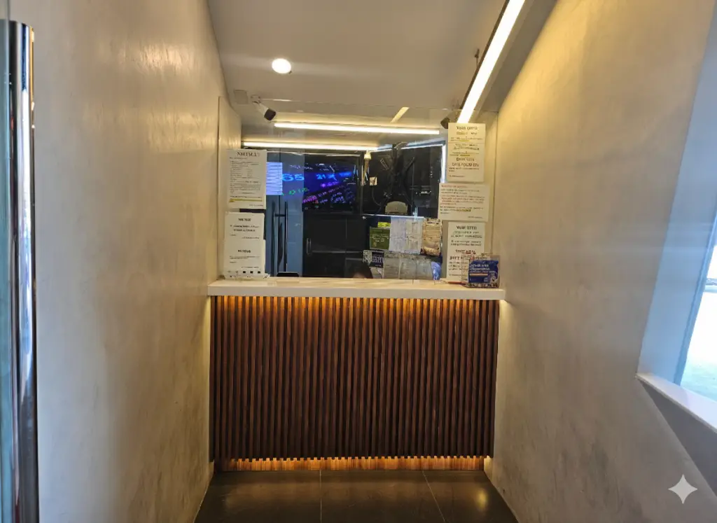 LGガーデンのCore Pacific両替所の店内カウンター